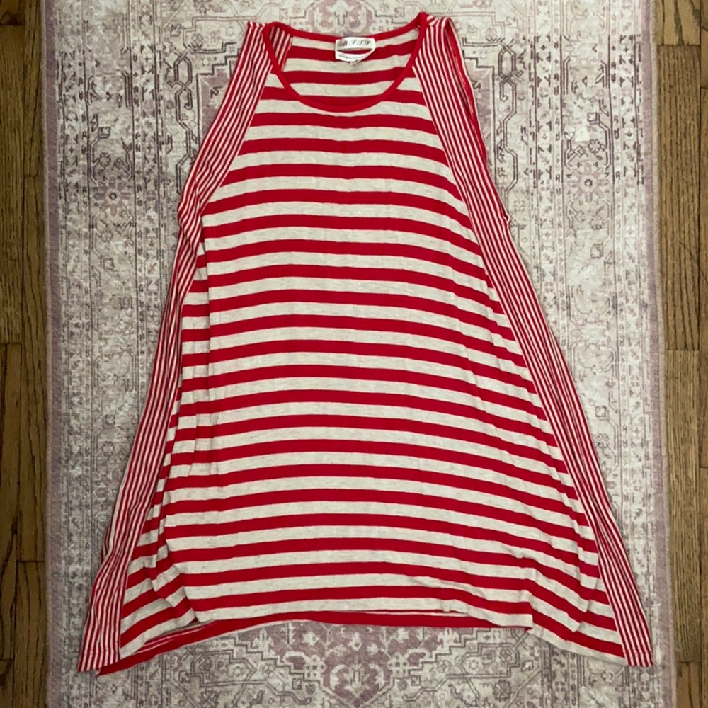 M.S.S.P. red and beige sleeveless tank